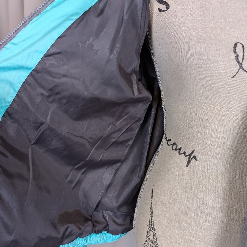 Gerry Puffer Jacket Blue Green Seafoam with Gray Trim Size XL Womens Quilted - Picture 11 of 16